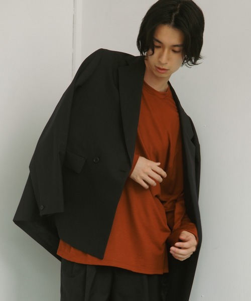URBAN RESEARCH DOORS(アーバンリサーチドアーズ)の「HT Gabardine Double Jacket(テーラードジャケット・メンズ・ブラック/ネイビー・SMALL/MEDIUM/LARGE)」の2枚目の写真