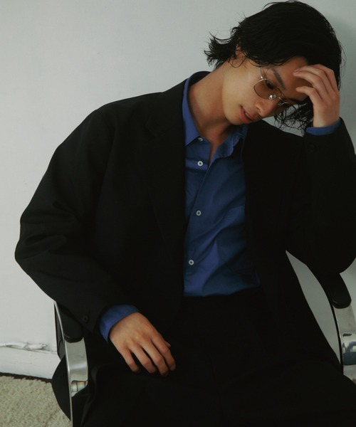 URBAN RESEARCH DOORS(アーバンリサーチドアーズ)の「HT Gabardine Double Jacket(テーラードジャケット・メンズ・ブラック/ネイビー・SMALL/MEDIUM/LARGE)」の3枚目の写真