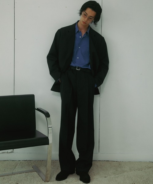 URBAN RESEARCH DOORS(アーバンリサーチドアーズ)の「HT Gabardine Double Jacket(テーラードジャケット・メンズ・ブラック/ネイビー・SMALL/MEDIUM/LARGE)」の8枚目の写真