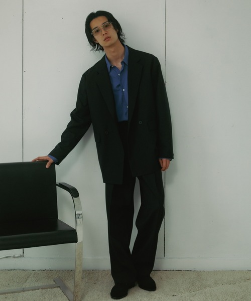 URBAN RESEARCH DOORS(アーバンリサーチドアーズ)の「HT Gabardine Double Jacket(テーラードジャケット・メンズ・ブラック/ネイビー・SMALL/MEDIUM/LARGE)」の9枚目の写真
