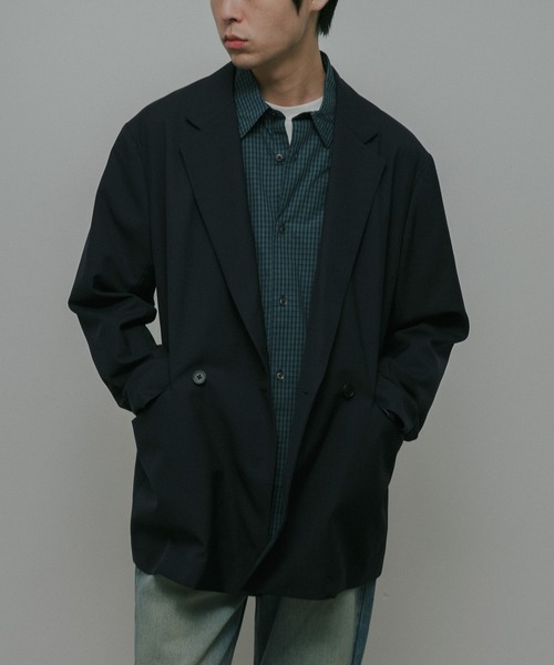 URBAN RESEARCH DOORS(アーバンリサーチドアーズ)の「HT Gabardine Double Jacket(テーラードジャケット・メンズ・ブラック/ネイビー・SMALL/MEDIUM/LARGE)」の12枚目の写真