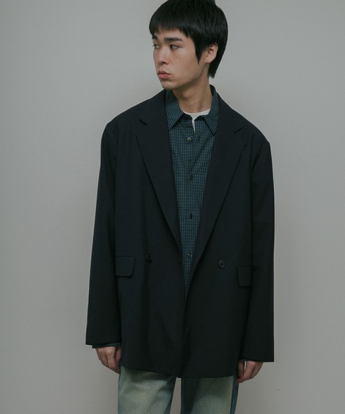 URBAN RESEARCH DOORS(アーバンリサーチドアーズ)の「HT Gabardine Double Jacket(テーラードジャケット・メンズ・ブラック/ネイビー・SMALL/MEDIUM/LARGE)」の13枚目の写真