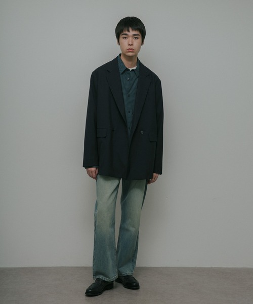 URBAN RESEARCH DOORS(アーバンリサーチドアーズ)の「HT Gabardine Double Jacket(テーラードジャケット・メンズ・ブラック/ネイビー・SMALL/MEDIUM/LARGE)」の14枚目の写真
