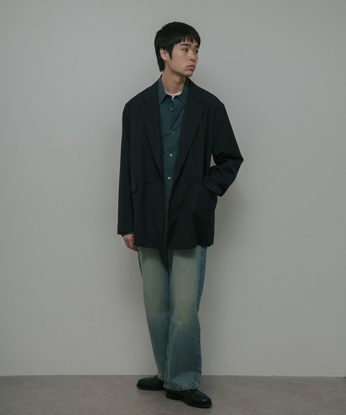 URBAN RESEARCH DOORS(アーバンリサーチドアーズ)の「HT Gabardine Double Jacket(テーラードジャケット・メンズ・ブラック/ネイビー・SMALL/MEDIUM/LARGE)」の15枚目の写真