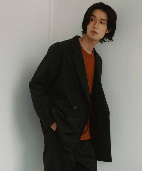 URBAN RESEARCH DOORS(アーバンリサーチドアーズ)の「HT Gabardine Double Jacket(テーラードジャケット・メンズ・ブラック/ネイビー・SMALL/MEDIUM/LARGE)」の16枚目の写真