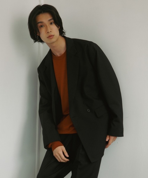 URBAN RESEARCH DOORS(アーバンリサーチドアーズ)の「HT Gabardine Double Jacket(テーラードジャケット・メンズ・ブラック/ネイビー・SMALL/MEDIUM/LARGE)」の17枚目の写真