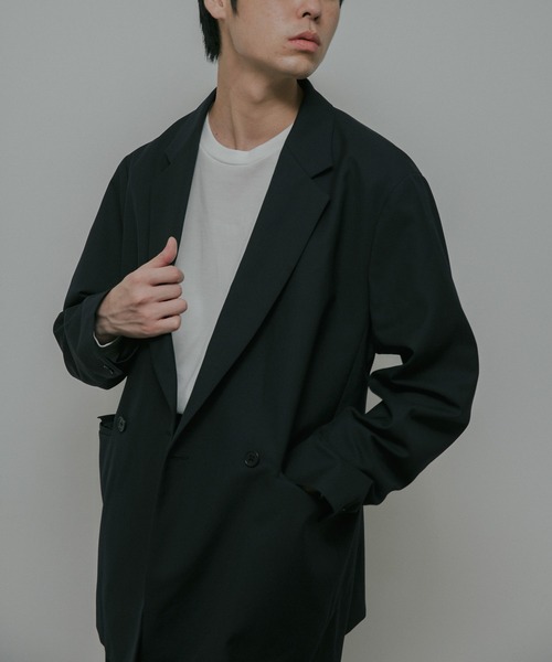 URBAN RESEARCH DOORS(アーバンリサーチドアーズ)の「HT Gabardine Double Jacket(テーラードジャケット・メンズ・ブラック/ネイビー・SMALL/MEDIUM/LARGE)」の20枚目の写真