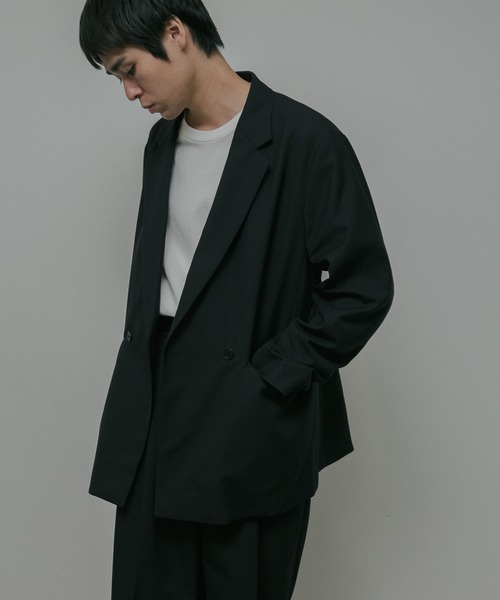 URBAN RESEARCH DOORS(アーバンリサーチドアーズ)の「HT Gabardine Double Jacket(テーラードジャケット・メンズ・ブラック/ネイビー・SMALL/MEDIUM/LARGE)」の22枚目の写真