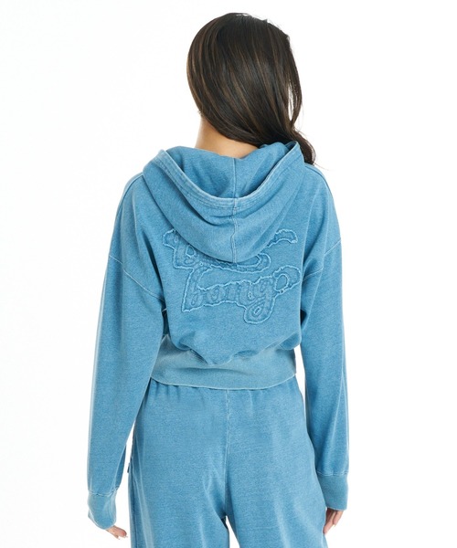 BILLABONG(ビラボン)の「BILLABONG ウィメンズ LOOSE CROPPED WASHED ZIP PARKA パーカー 【2026年秋冬モデル】/ビラボンヴィンテージライククロップドジップアップフーディー(セットアップ対応可)(パーカー・レディース・ライトブルー/ブラック・MEDIUM/LARGE)」の11枚目の写真