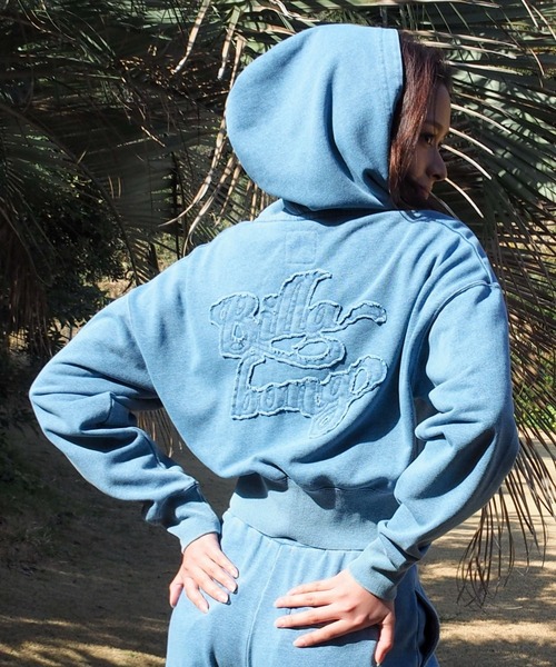 BILLABONG(ビラボン)の「BILLABONG ウィメンズ LOOSE CROPPED WASHED ZIP PARKA パーカー 【2026年秋冬モデル】/ビラボンヴィンテージライククロップドジップアップフーディー(セットアップ対応可)(パーカー・レディース・ライトブルー/ブラック・MEDIUM/LARGE)」の12枚目の写真