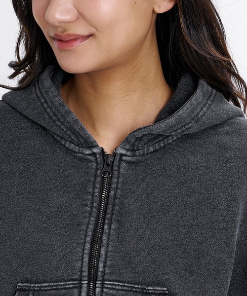 BILLABONG(ビラボン)の「BILLABONG ウィメンズ LOOSE CROPPED WASHED ZIP PARKA パーカー 【2026年秋冬モデル】/ビラボンヴィンテージライククロップドジップアップフーディー(セットアップ対応可)(パーカー・レディース・ライトブルー/ブラック・MEDIUM/LARGE)」の15枚目の写真