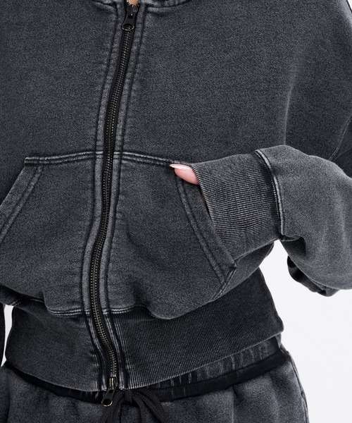 BILLABONG(ビラボン)の「BILLABONG ウィメンズ LOOSE CROPPED WASHED ZIP PARKA パーカー 【2026年秋冬モデル】/ビラボンヴィンテージライククロップドジップアップフーディー(セットアップ対応可)(パーカー・レディース・ライトブルー/ブラック・MEDIUM/LARGE)」の16枚目の写真