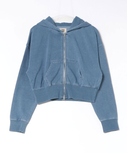 BILLABONG(ビラボン)の「BILLABONG ウィメンズ LOOSE CROPPED WASHED ZIP PARKA パーカー 【2026年秋冬モデル】/ビラボンヴィンテージライククロップドジップアップフーディー(セットアップ対応可)(パーカー・レディース・ライトブルー/ブラック・MEDIUM/LARGE)」の4枚目の写真
