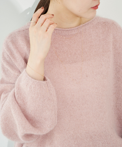 IENA(イエナ)の「《/一部店舗限定》シルクモヘヤミックス ワイドプルオーバー(ニット/セーター・レディース・ベージュ/ピンク・FREE)」の2枚目の写真