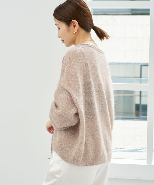 IENA(イエナ)の「《/一部店舗限定》シルクモヘヤミックス ワイドプルオーバー(ニット/セーター・レディース・ベージュ/ピンク・FREE)」の6枚目の写真