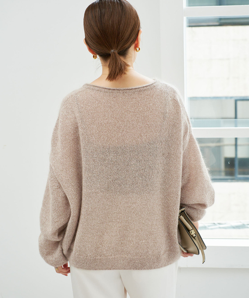 IENA(イエナ)の「《/一部店舗限定》シルクモヘヤミックス ワイドプルオーバー(ニット/セーター・レディース・ベージュ/ピンク・FREE)」の7枚目の写真