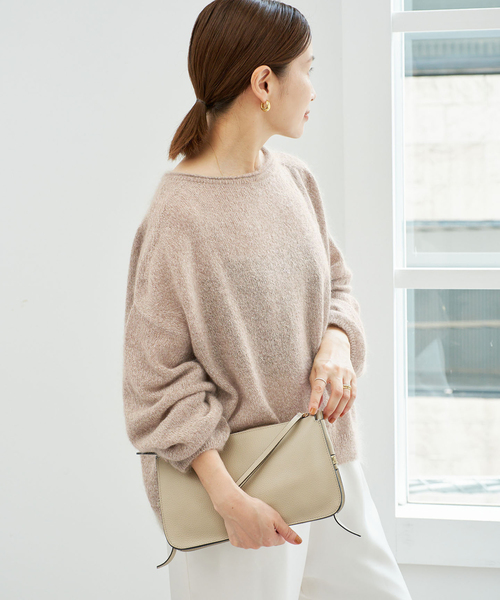 IENA(イエナ)の「《/一部店舗限定》シルクモヘヤミックス ワイドプルオーバー(ニット/セーター・レディース・ベージュ/ピンク・FREE)」の8枚目の写真
