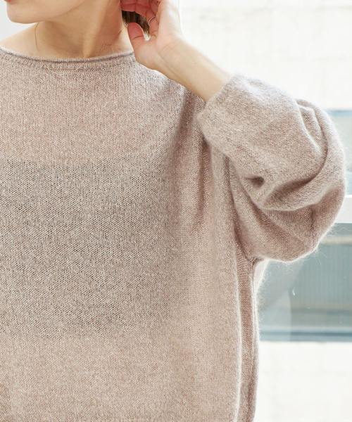 IENA(イエナ)の「《/一部店舗限定》シルクモヘヤミックス ワイドプルオーバー(ニット/セーター・レディース・ベージュ/ピンク・FREE)」の9枚目の写真