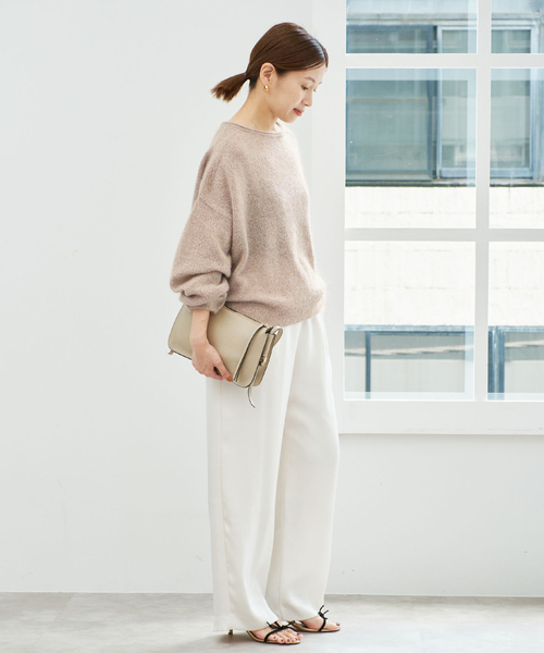 IENA(イエナ)の「《/一部店舗限定》シルクモヘヤミックス ワイドプルオーバー(ニット/セーター・レディース・ベージュ/ピンク・FREE)」の13枚目の写真