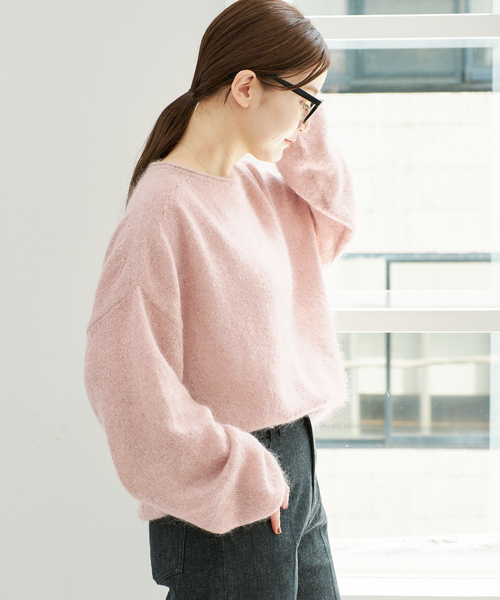 IENA(イエナ)の「《/一部店舗限定》シルクモヘヤミックス ワイドプルオーバー(ニット/セーター・レディース・ベージュ/ピンク・FREE)」の17枚目の写真