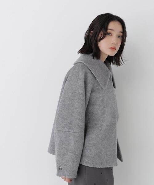 NATURAL BEAUTY BASIC(ナチュラルビューティーベーシック)の「ビックカラーシャギーコート(その他アウター・レディース・グレー/オフホワイト・FREE)」の6枚目の写真