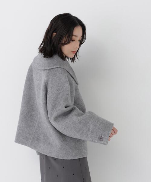 NATURAL BEAUTY BASIC(ナチュラルビューティーベーシック)の「ビックカラーシャギーコート(その他アウター・レディース・グレー/オフホワイト・FREE)」の8枚目の写真