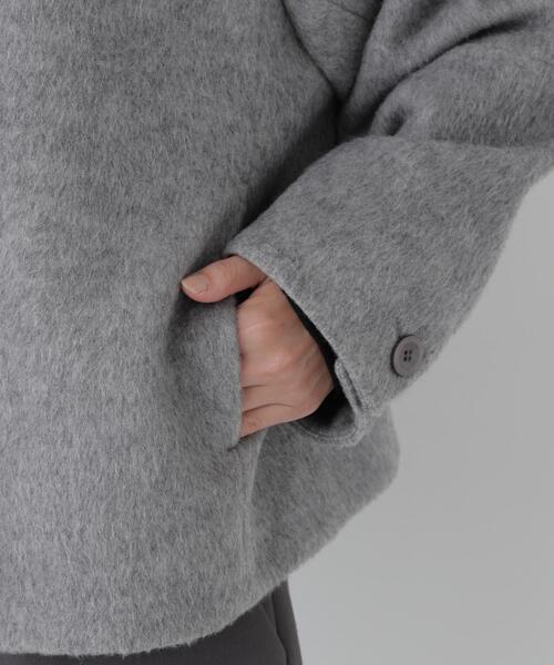 NATURAL BEAUTY BASIC(ナチュラルビューティーベーシック)の「ビックカラーシャギーコート(その他アウター・レディース・グレー/オフホワイト・FREE)」の14枚目の写真
