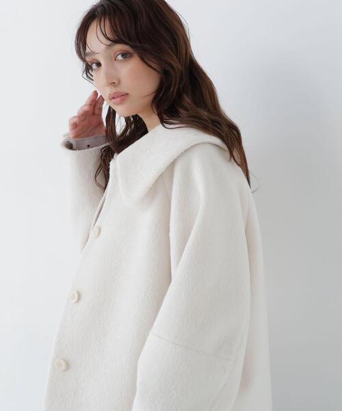 NATURAL BEAUTY BASIC(ナチュラルビューティーベーシック)の「ビックカラーシャギーコート(その他アウター・レディース・グレー/オフホワイト・FREE)」の18枚目の写真
