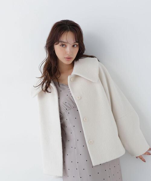 NATURAL BEAUTY BASIC(ナチュラルビューティーベーシック)の「ビックカラーシャギーコート(その他アウター・レディース・グレー/オフホワイト・FREE)」の20枚目の写真