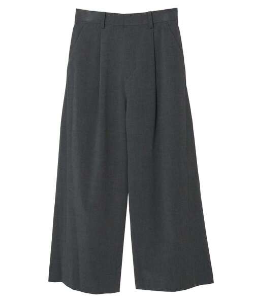 CONVERSE TOKYO(コンバーストウキョウ)の「【HL】POCKET TAB WIDE PANTS(SET-UP)(スラックス・レディース・ブラック/グレー・SMALL/MEDIUM)」の1枚目の写真