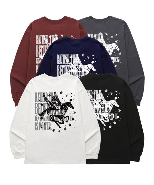 VANNWORKS(バンワークス)の「2STAR HORSE ロングスリーブ (VLS0230) ホワイト(Tシャツ/カットソー・レディース・その他・SMALL/MEDIUM/LARGE/X-LARGE/XX-LARGE)」の6枚目の写真