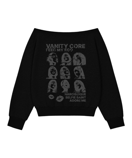VENHIT（ベンヒット）の「VANITY CORE オフショルダースウェットシャツ（スウェット・レディース・グレー/ホワイト/ブラック・FREE）」の4枚目の写真