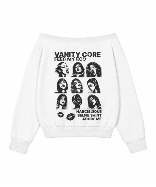 VENHIT（ベンヒット）の「VANITY CORE オフショルダースウェットシャツ（スウェット・レディース・グレー/ホワイト/ブラック・FREE）」の5枚目の写真