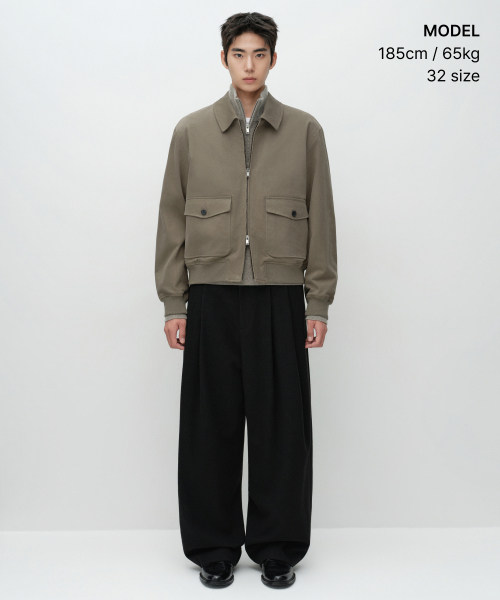 MUSINSA STANDARD（ムシンサスタンダード）の「ウールブレンドコーデュロイエクストラワイドパンツ[ブラック]（その他パンツ・メンズ・その他・26/33/34/36/38/40/42/27/28/29/30/31/32）」の2枚目の写真