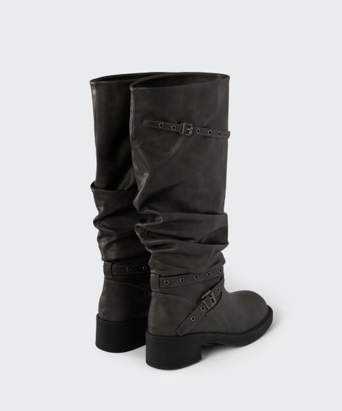 MUSINSA STANDARD WOMAN（ムシンサスタンダードウーマン）の「ウィメンズストラップスラウチブーツ[グレー]（ブーツ・レディース・その他・23cm/23.5cm/24cm/24.5cm/25cm/25.5cm）」の5枚目の写真