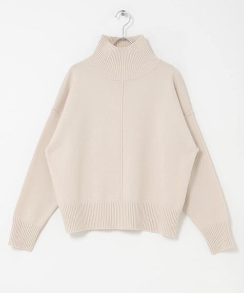 ITEMS URBANRESEARCH（アイテムズ アーバンリサーチ）の「ハイネックワイドニット（ニット/セーター・レディース・ホワイト系その他/オフホワイト/ネイビー/オレンジ・FREE）」の11枚目の写真