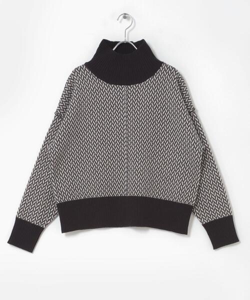 ITEMS URBANRESEARCH（アイテムズ アーバンリサーチ）の「ハイネックワイドニット（ニット/セーター・レディース・ホワイト系その他/オフホワイト/ネイビー/オレンジ・FREE）」の15枚目の写真