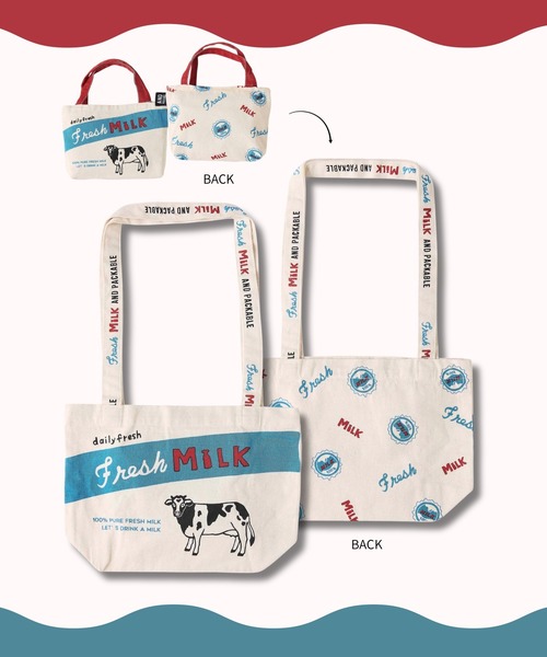 CHELSEA New York(チェルシーニューヨーク)の「PACKABLEミニトートバッグ(トートバッグ・レディース・ホワイト×レッド/ホワイト×グリーン/ホワイト×ブルー/ホワイト×ブラック/ホワイト×イエロー/G・FREE)」の1枚目の写真