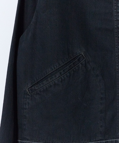 BIG MAC(ビッグマック)の「BIG MAC/ビッグマック LIGHT CHINO WORK JACKET 10oz デニムジャケット アウター 切り替えデザイン カジュアル アメカジ メンズ 2026年秋冬 秋服(デニムジャケット・メンズ・ブラック/インディゴブルー・M/L)」の5枚目の写真