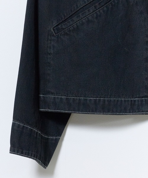 BIG MAC(ビッグマック)の「BIG MAC/ビッグマック LIGHT CHINO WORK JACKET 10oz デニムジャケット アウター 切り替えデザイン カジュアル アメカジ メンズ 2026年秋冬 秋服(デニムジャケット・メンズ・ブラック/インディゴブルー・M/L)」の6枚目の写真