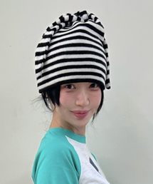 KIKOZY（キコジ）の「タイループビーニー_ブラックストライプ（ニットキャップ/ビーニー）」