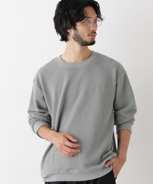 テックワッフルワイドプルオーバー 長袖（Tシャツ/カットソー）｜NANO