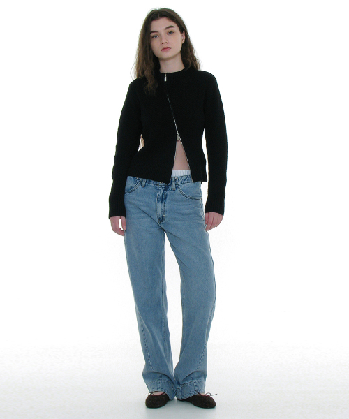 PARTIMENTO WOMEN(パルティメントウィメン)の「ヴィンテージウォッシュアシンメトリックジーンズ_ライトブルー(デニムパンツ・レディース・その他・SMALL/MEDIUM)」の7枚目の写真