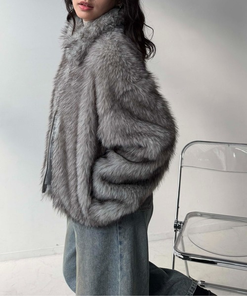 AS KNOW AS plus（アズノゥアズプラス）の「☆Wジップファスナー フェイクファーブルゾン【UNISEX ITEM】 【WEB限定】（ブルゾン・レディース・グレー系/ブラウン系/ベージュ系/アイボリー系・FREE）」の19枚目の写真