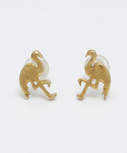 style counsel(スタイルカウンセル)の「【chibi jewels】チビ・ジュエルズ フラミンゴスタッズピアス(GOLD)Flamingo Stud Earrings(ピアス(両耳用)・レディース・ゴールド・FREE)」の1枚目の写真