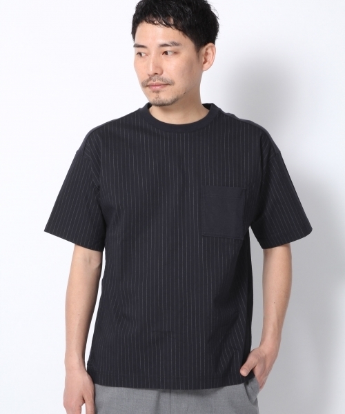 GLOBAL WORK（グローバルワーク）の「フハクキリカエデザインＴ/712582（Tシャツ/カットソー・メンズ・ホワイト/グレー/ネイビー/ダークブルー/ブラック・X-LARGE/MEDIUM/LARGE/SMALL）」の4枚目の写真