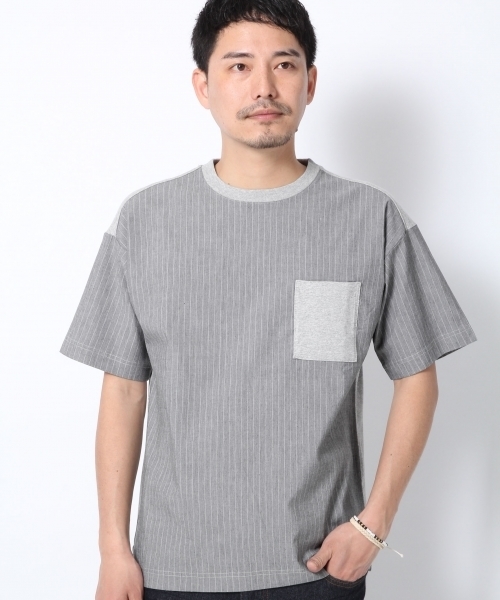 GLOBAL WORK（グローバルワーク）の「フハクキリカエデザインＴ/712582（Tシャツ/カットソー・メンズ・ホワイト/グレー/ネイビー/ダークブルー/ブラック・X-LARGE/MEDIUM/LARGE/SMALL）」の3枚目の写真