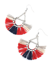 MOUSSY | COLOR FRINGE EARRING(ピアス（両耳用）)