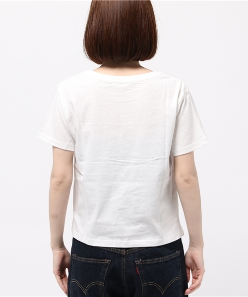 WEGO（ウィゴー）の「WEGO/USAコットンUネックTシャツ（Tシャツ/カットソー・レディース・杢グレー/ネイビー/キャメル/ブラック/ホワイト/イエロー/ピンク/レッド系その他/ホワイト系その他/パープル/ダークグリーン・MEDIUM/LARGE）」の16枚目の写真