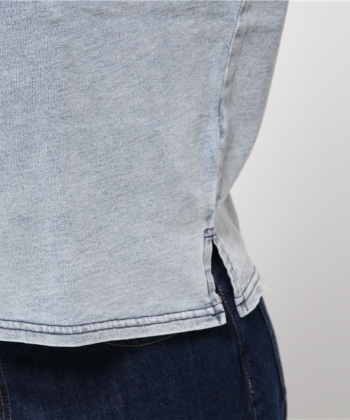 VENCEEXCHANGE（ヴァンスエクスチェンジ）の「インディゴケミカルスリットTシャツ         （Tシャツ/カットソー・レディース・ブルー・MEDIUM）」の5枚目の写真
